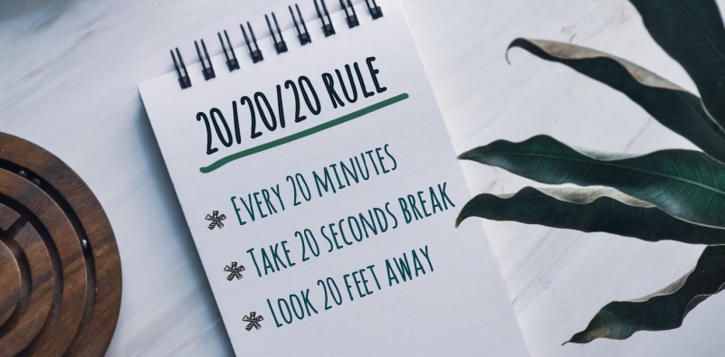 20-20-20 rule for happy screen time