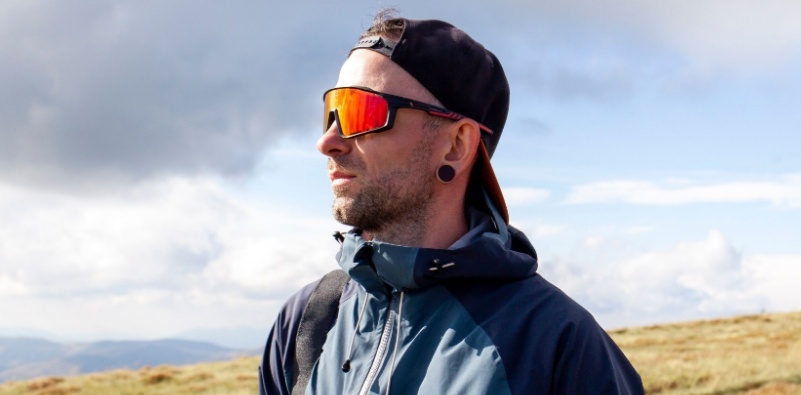 Wraparound sunglasses for winter