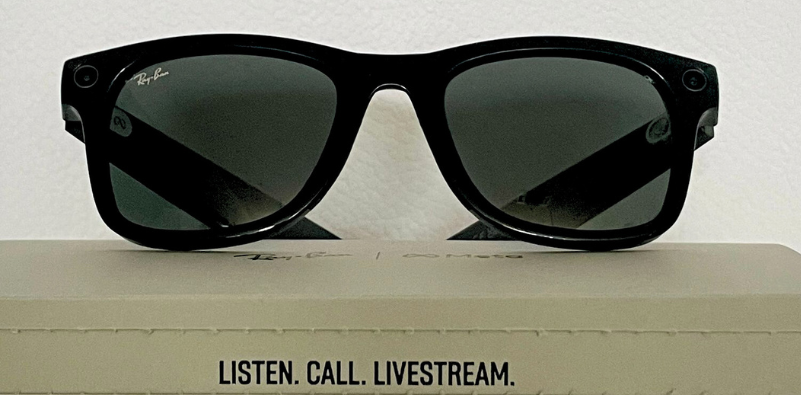 Black Ray-Ban Meta smart sunglasses